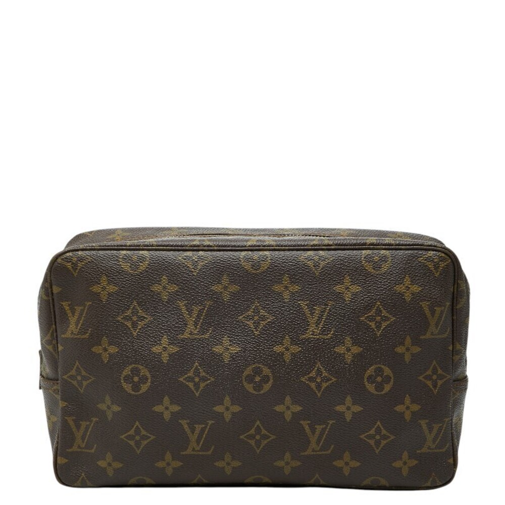 Louis Vuitton Monogram Trousses Toilette Shoulder Bag Pouch Clutch Brown